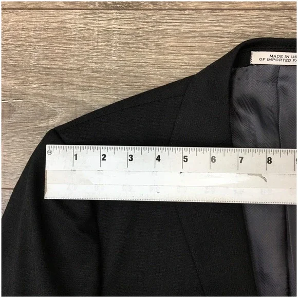 Joseph Abboud Mens Blazer Sport Coat Casual‎ Jacket Size 40L Slim Wool Gray Suit